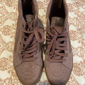 Vans high top snakeskin sneakers RARE mauve color